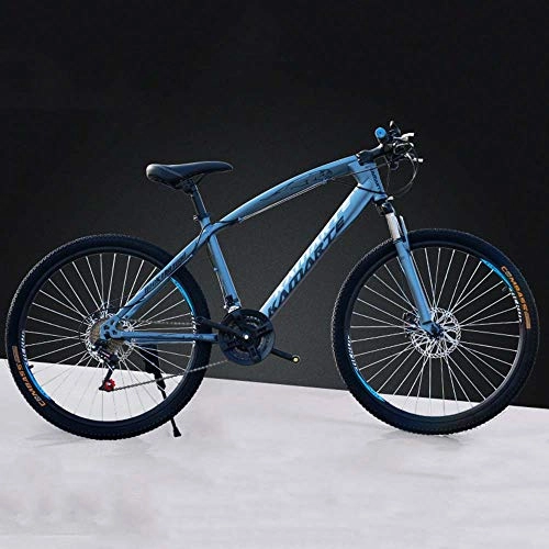 Mountain Bike : MW 26 Inch Mountain Bikes, High-Carbon Steel Hard Tail Mountain Bicycle, Lightweight Bicycle with Adjustable Seat, Double Disc Brake, Spring Fork, J, 21 speed