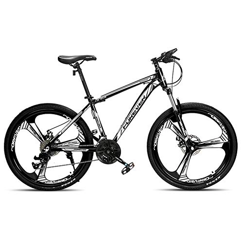 Mountain Bike : MYRCLMY High Timber Youth And Adult Mountain Bike, Aluminum And Steel Frame Options, 24 Speeds Options, 24 / 26 Inch Wheels, Multiple Colors One Wheel Steel Frame, Black, 26inch