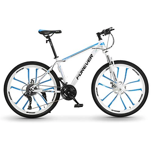 Mountain Bike : MYRCLMY Mountain Bike 26 Inch Aluminum MTB Bicycle for Men Urban Commuter City Bicycle 24 / 27 / 30-Speed Mountain Bike Bicycle Adult Student Outdoors, Blue, 30 speed
