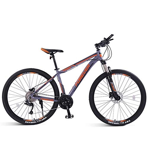 Mountain Bike : MYRCLMY Mountain Bike, Variable Speed, Light Weight, Adult Women's Bicycle, Double Shock Absorption Off-Road Racing, Men's And Women's Bicycle, 33-Speed Shock, Orange, 29inch