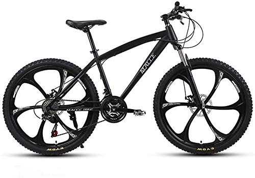 Mountain Bike : Mzq-yq Mountain Bikes Dual Full Suspension for Adults, High Carbon Steel Soft Tail Frame, Deceleration Spring Front Fork, Mechanical Disc Brake, 26 Inch Wheel, Black, 24speed