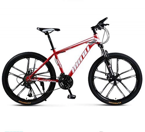 Mountain Bike : NANXCYR 24 Speed Mountain Bike 26 Inch Bicycle Off-Road Bikes MTB with Double Disc Brake Speed ​​Adjustable Bicycle U Type Front Fork Shock Anti-Slip Bicycles for Men And Women, E
