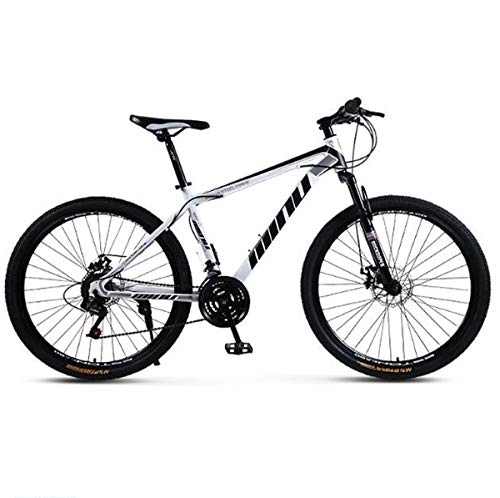 Mountain Bike : NANXCYR 27 Speed Mountain Bike 26'' Off-Road Bikes with Double Disc Brake Speed ​​Adjustable Bicycle U Type Front Fork Shock Anti-Slip Bicycles for Men and Women, G
