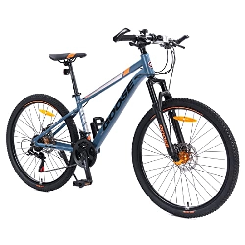 Mountain Bike : Nationalr Reeim Variable Speed Bicycle, All Aluminum Alloy Material, 26-Inch 21-Speed Mountain Bike, Double Disc Brake Suspension, Mens and Womens Mountain Bikes, Bronzing Process, blue