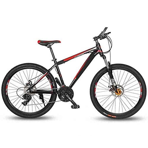 Mountain Bike : NBVCX Furniture Component 26'' Mountain Bik Highcarbon Steel Hardtail Mountain Bike Mountain Bicycle with Front Suspension Adjustable Seat Red