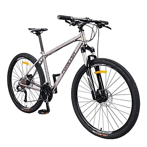 Mountain Bike : NBWE Chrome Molybdenum Steel Frame Mountain Bike Transmission Oil Disc Brakes Off-Road Bicycle Men and Women Models 27 Speed 27.5 Inch Commuter bicycle