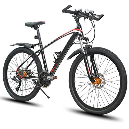 Mountain Bike : ndegdgswg Mountain Bike, 26 Inch 27 Speed Adult Student Variable Speed Damping Double Disc Off Road Racing 26inches Topversion[onewheel] 26inch27speedblackandred