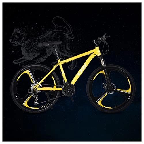 Mountain Bike : NENGGE 26 Inch Mountain Bike 21 Speed for Men Women Adult Hard Trail Front Suspension Disc Brakes High Carbon Steel Frame, 12 Constellations Hardtail Mountain Bicycle, Leo