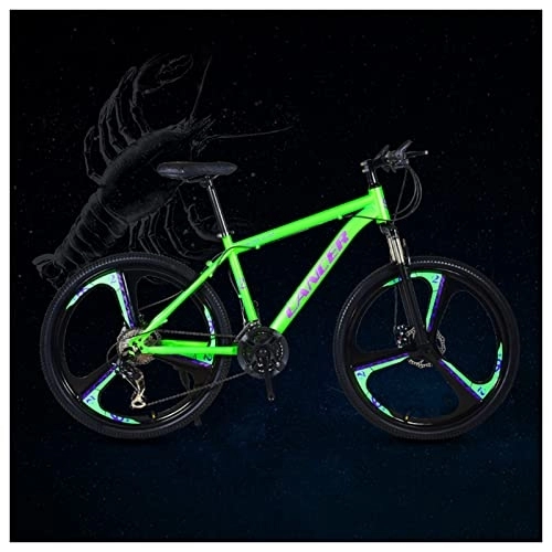 Mountain Bike : NENGGE Mountain Bike 26 Inch Wheels, 27 Speed High Carbon Steel Frame Trail Bicycle with Suspension Multiple Colors Double Disc Brake, Lightweight, 12 Constellations for Men Women Adult, Cancer
