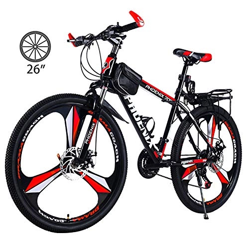 Mountain Bike : NYANGLI Mens Mountain Bike, 26-Inch Disc Brake Bicycle, Shock-Absorbing Off-Road Racing Bike, Student Variable Speed Off-Road Double Cycling for Teen, A, 26inch / 27speed