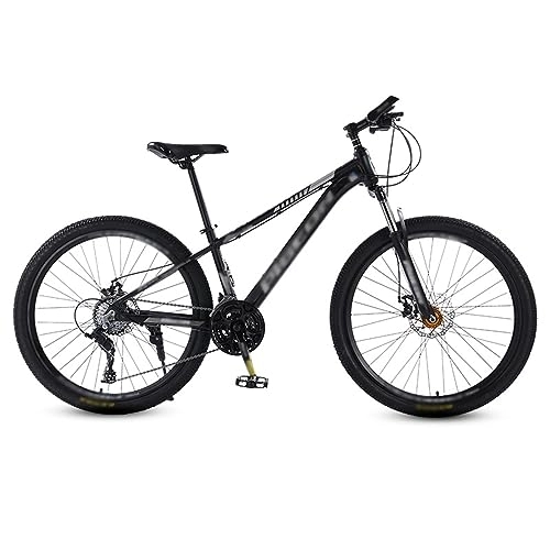 Mountain Bike : NYASAA 26-inch Mountain Bike, Variable Speed Shock Absorption Mechanical Double Disc Brakes, High Carbon Steel Frame, Suitable for Adults (black 27.5)