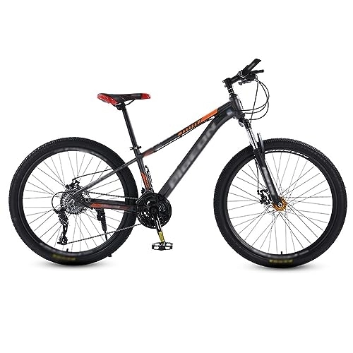 Mountain Bike : NYASAA 26-inch Mountain Bike, Variable Speed Shock Absorption Mechanical Double Disc Brakes, High Carbon Steel Frame, Suitable for Adults (gray 26)