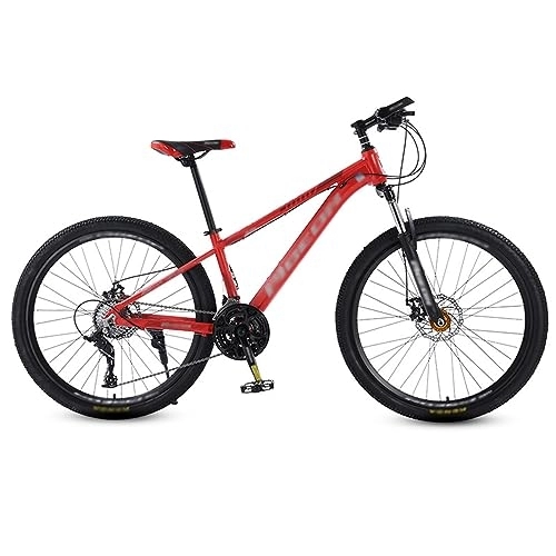 Mountain Bike : NYASAA 26-inch Mountain Bike, Variable Speed Shock Absorption Mechanical Double Disc Brakes, High Carbon Steel Frame, Suitable for Adults (red 26)