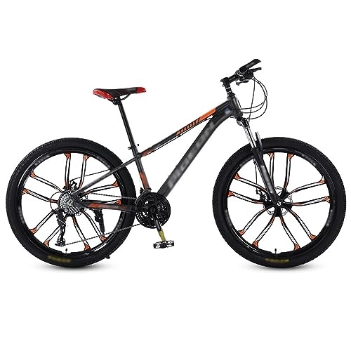 Mountain Bike : NYASAA Mountain Bike, 26-wheel Mountain Bike, High Carbon Steel Frame Anti-slip Wear-resistant Tires, Suitable for Going Out, Sports (gray 26)