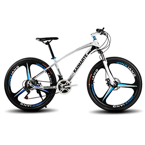 Mountain Bike : OD-B 26 Inch Mountain Bike High Carbon Steel Frame Bicycle Double Disc Brakes Bicycle Spoke Wheel And Knife Wheel Bike, 3knifeA, 21Speed