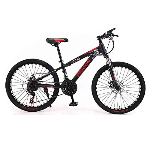 Mountain Bike : Off-road Bike Bicycle MTB Adult Mountain Bike Teens Road Bicycles For Men And Women Wheels Adjustable 21 Speed Double Disc Brake (Color : Black)