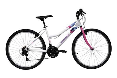 Mountain Bike : Off-Road Denbike Ladies Rigid Mountain Bike, 26" Wheel - White / Pink