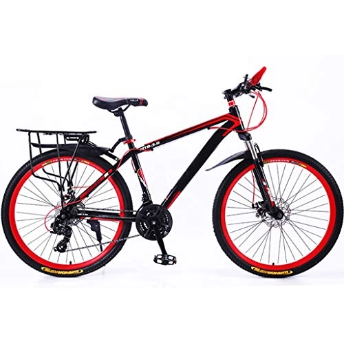 Mountain Bike : OFFA Bike Bicycles Bikes For Adults Teens, 24 / 26 Inch Outroad Mountain Bike 21 Speed Shifting System, Bicycle Suspension Front Fork Shock Absorption Bicycle, Front And Rear Dual Disc Brakes Bike
