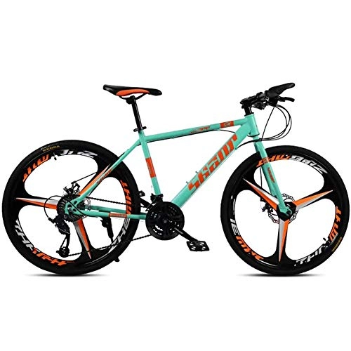 Mountain Bike : OMLTER Adult Country Mountain Bike, 24 / 26 Inch Double Disc Brake, MTB Country Gearshift Bicycle, Hardtail Mountain Bike with Adjustable Seat Carbon Steel 3 Cutter, 26 inches, 27 speed