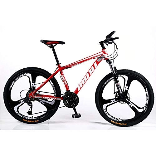 Mountain Bike : One-Wheel Mountain Bike, 26-Inch Male And Female Shock-Absorbing Student Bicycle, Carbon Steel Bikes, 21 / 24 / 27 / 30 Speed Mountain Bicycle, MTB, E, 27 speed