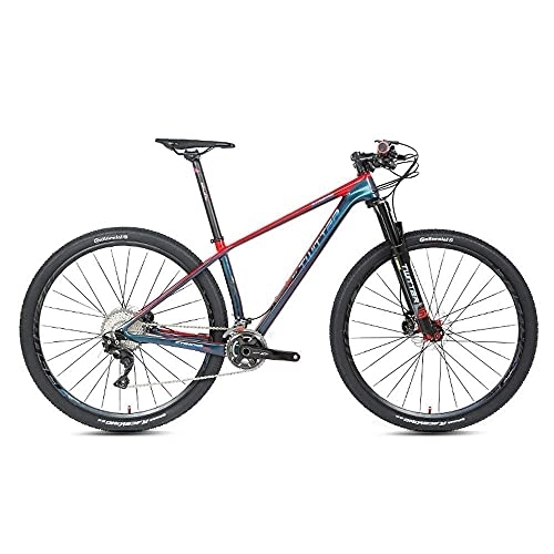 Mountain Bike : Outdoor sports Carbon fiber mountain bike, XT27.5 inch 29 inch 22 speed 33 speed double disc brake adult men and women cross country mountaineering bicycle outdoor riding