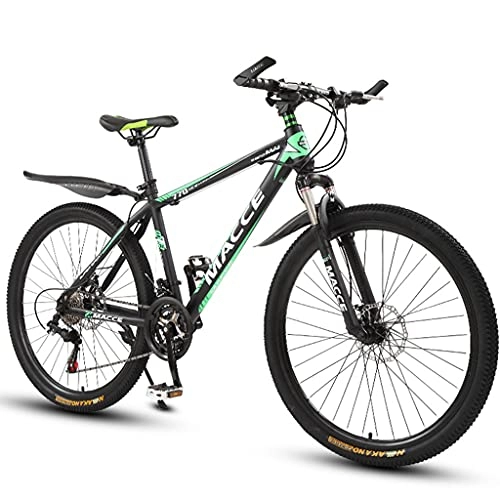 Mountain Bike : Outroad Mountain Bike 26Inch, Double Disc Brake Suspension Fork Anti-Slip Bikes, for Adult Or Teens, 21speed Green