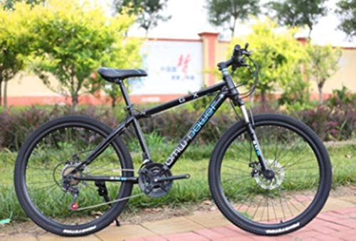 Mountain Bike : Pakopjxnx 26-Inch Mountain Bike Double Disc Brake ultra light aluminum alloy, Black, 26 * 17(165-175cm)