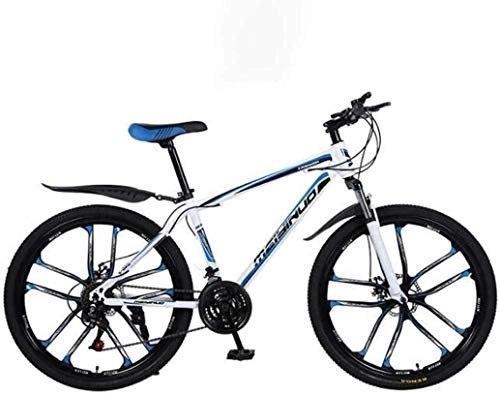 Mountain Bike : PARTAS Senior Rider-26In 21-Speed Adult Mountain Bike, Lightweight Carbon Steel Full Frame, Wheel Front Suspension Mens Bicycle, Free Wall-mounted Hook 2 PCS (Color : E, Size : 21Speed)