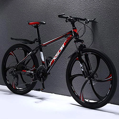 Mountain Bike : PengYuCheng Full suspension mountain folding bicycle 21 speed bicycle 26 inch men's mountain bike disc brake city bicycle, fully adjustable front and rear suspension, off-road bicycle-q18