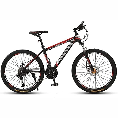 Mountain Bike : PhuNkz 26'' Wheel Mountain Bike / Bicycles for Men 21 / 24 / 27 / 30 Speeds Thickened High Carbon Steel Frame with Mechanical Double Discbrake and Lockable Suspension Fork / a / 21 Speed