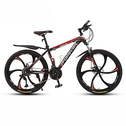Mountain Bike : PhuNkz 26'' Wheel Mountain Bike / Bicycles for Men 21 / 24 / 27 / 30 Speeds Thickened High Carbon Steel Frame with Mechanical Double Discbrake and Lockable Suspension Fork / C / 21 Speed