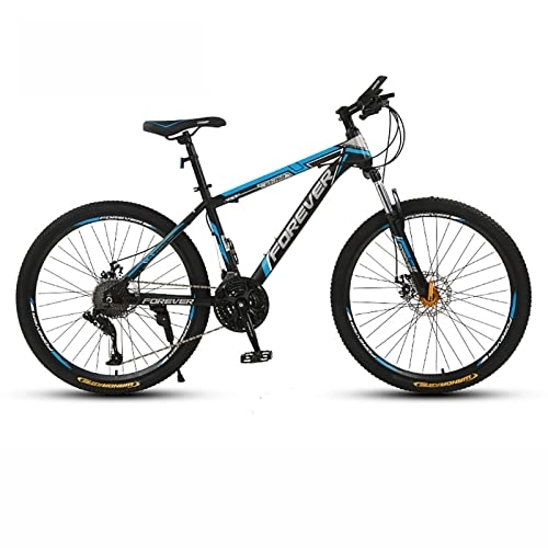 Mountain Bike : PhuNkz 26'' Wheel Mountain Bike / Bicycles for Men 21 / 24 / 27 / 30 Speeds Thickened High Carbon Steel Frame with Mechanical Double Discbrake and Lockable Suspension Fork / D / 21 Speed