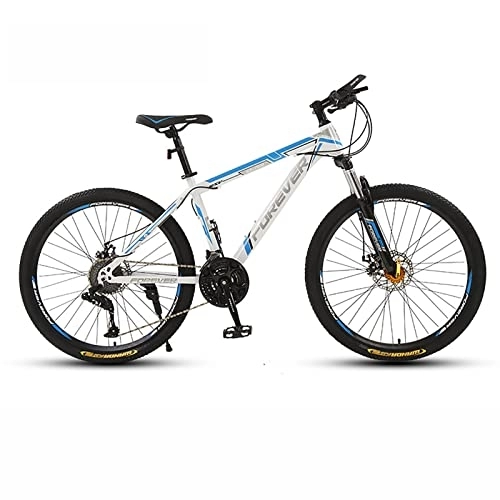 Mountain Bike : PhuNkz 26'' Wheel Mountain Bike / Bicycles for Men 21 / 24 / 27 / 30 Speeds Thickened High Carbon Steel Frame with Mechanical Double Discbrake and Lockable Suspension Fork / G / 21 Speed