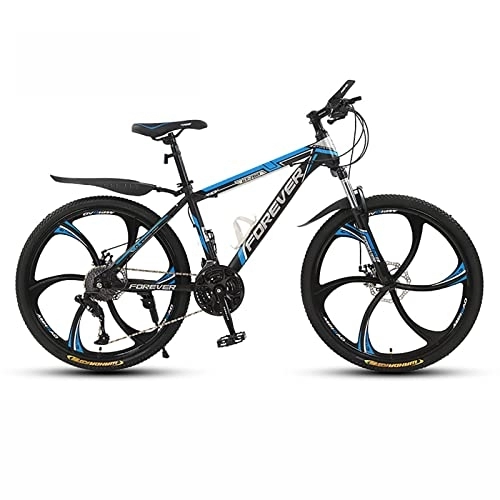 Mountain Bike : PhuNkz 26'' Wheel Mountain Bike / Bicycles for Men 21 / 24 / 27 / 30 Speeds Thickened High Carbon Steel Frame with Mechanical Double Discbrake and Lockable Suspension Fork / J / 21 Speed