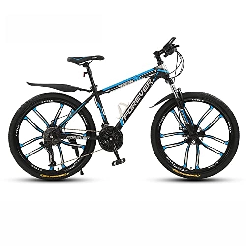 Mountain Bike : PhuNkz 26'' Wheel Mountain Bike / Bicycles for Men 21 / 24 / 27 / 30 Speeds Thickened High Carbon Steel Frame with Mechanical Double Discbrake and Lockable Suspension Fork / L / 21 Speed