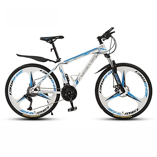 Mountain Bike : PhuNkz 26'' Wheel Mountain Bike / Bicycles for Men 21 / 24 / 27 / 30 Speeds Thickened High Carbon Steel Frame with Mechanical Double Discbrake and Lockable Suspension Fork / M / 21 Speed