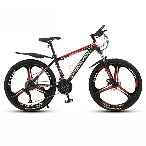 Mountain Bike : PhuNkz 26'' Wheel Mountain Bike / Bicycles for Men 21 / 24 / 27 / 30 Speeds Thickened High Carbon Steel Frame with Mechanical Double Discbrake and Lockable Suspension Fork / O / 21 Speed