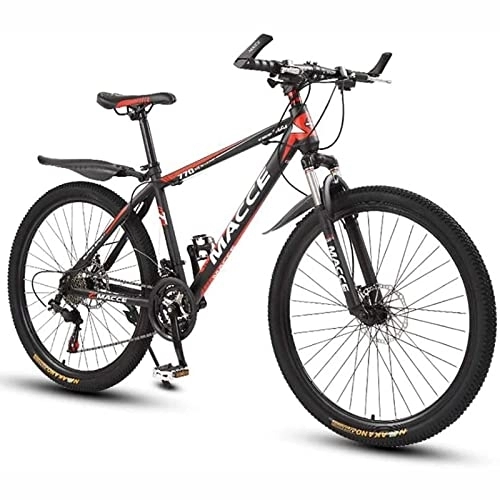 Mountain Bike : PhuNkz Professional Mountain Bike for Women / Men 26 inch Mtb Bicycles 21 / 24 / 27 Speeds Lightweight Carbon Steel Frame Front Suspension / B / 21 Speed
