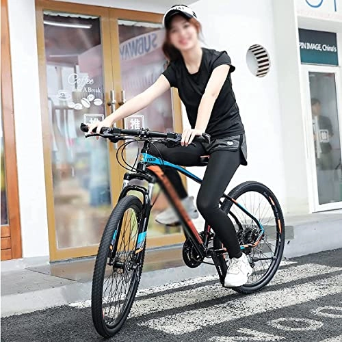 Mountain Bike : Professional Racing Bike, 26 in Wheels Mountain Bike Daul Disc Brakes 27 Speed Mens Bicycle Front Suspension MTB Suitable for Men and Women Cycling Enthusiasts (Color : -, Size : -)