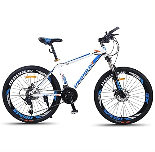 Mountain Bike : Qianglin 24 / 26inch Mountain Bike for Adult Men Women, Outdoor Cycling Road Bicycle, 21-30 Speed, Double Disc Brakes, Suspension Fork