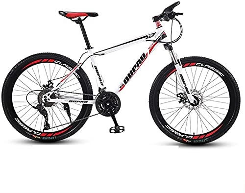 Mountain Bike : Qianglin Mens and Womens Mountain Bikes, Adult Offroad MTB Road Bicycle, 24 / 26inch, 21-30 Speeds, 3-Spoke Wheels, Suspension Fork, Disc Brakes