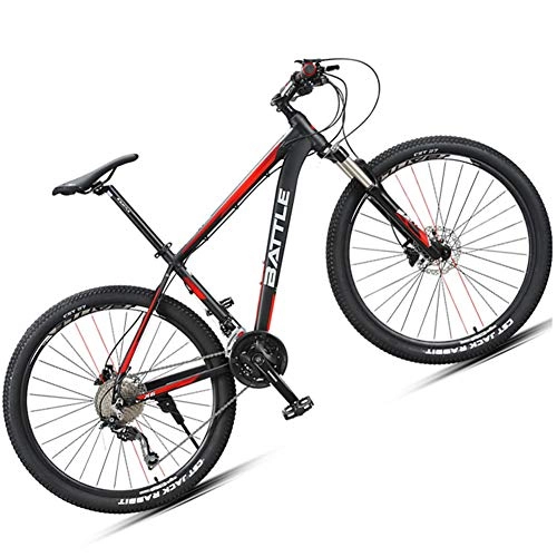 Mountain Bike : QIMENG 27.5 Inch Mountain Bikes Hardtail Mountain Bikes with Dual Disc Brake 30-Speed Drivetrain Hydraulic Disc Brakes Lightweight Aluminum Full Suitable for Height 165-190Cm, Red
