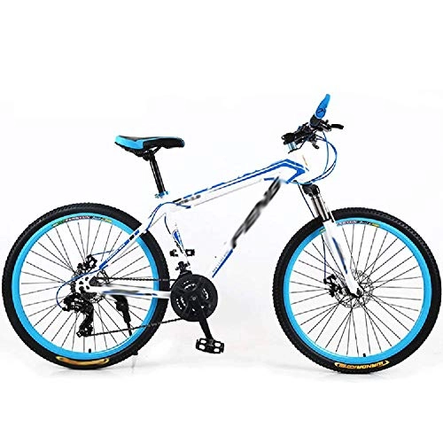 Mountain Bike : QinnLiuu Carbon Steel Mountain Bike for New Model MTB Bicycle with Dual Disc Brake Aluminum Alloy Mountain Bike 24 / 26 Inch Men And Women Bicycle, 1, 24 inch 24 speed