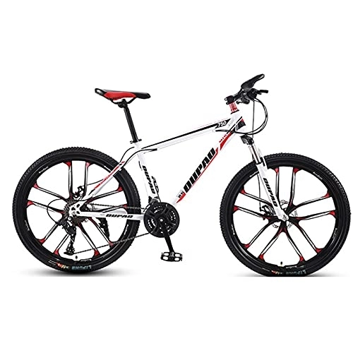 Mountain Bike : QUNINE Mountain Bike, Adult Offroad Road Bicycle 24 Inch 21 / 24 / 27 Speed Variable Speed Shock Absorption, Teenage Students, Men and Women Sports Cycling Racing Ride 10wheels- 24 spd (Wt rd 10wheels)