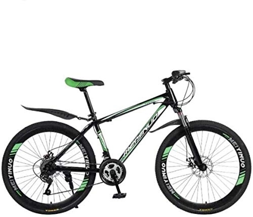 Mountain Bike : QZ 26In 21-Speed Mountain Bike For Adult, Lightweight Carbon Steel Full Frame, Wheel Front Suspension Mens Bicycle, Disc Brake (Color : B, Size : 24Speed)