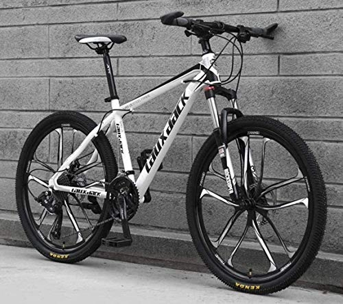 Mountain Bike : QZ Adult Mountain Bike 26 Inch Oil Disc One Wheel Off-road Speed Bicycle Male Student Shock Bicycle 6-6 Lightweight Aluminum Full Suspension Frame, Suspension Fork, Disc Brake
