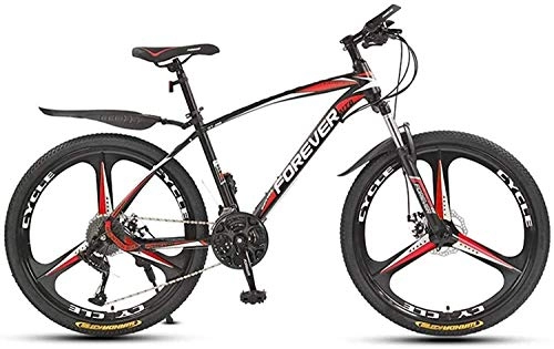 Mountain Bike : QZ Bike Guide, 26 Inches, 24 Inches, Mountain Bike, 21 / 24 / 27 / 30 Speed Gears, Fork Suspension, Adult Bicycle, Boys And Girls Bicycle (Color : Red, Size : 26 inch 27 speed)