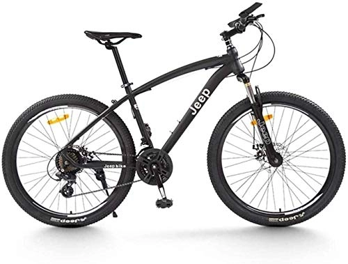 Mountain Bike : QZ Urban road bike, leisure bike 24" 26" Mountain Bicycle, 24 / 27 Speed Mountain Bike Adult Double Disc Brake Speed Bicycle 6-11 (Color : Black, Size : 24 inch 24 speed)