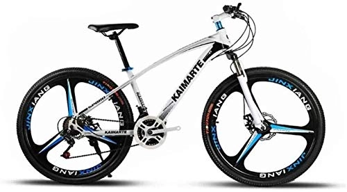 Mountain Bike : QZMJJ Mountain Bike, Mountain Trail Bike High Carbon Steel Outroad Bicycles 21 / 24 / 27 Speed High-Carbon Steel Frame 26 Inches 3-Spoke Wheels With Disc Brakes And Suspension Fork