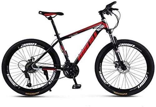 Mountain Bike : QZMJJ Mountain Bike, Mountain Trail Bike High Carbon Steel Outroad Bicycles High-Carbon Steel Frame MTB Bike 26Inch Mountain Bike With Disc Brakes And Suspension Fork (Color : E, Size : 27 Speed)